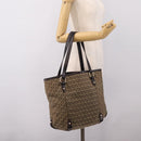 FENDI Zucchino Canvas Tote Bag Beige Gold Auth 200951V-21