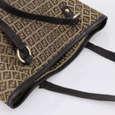 FENDI Zucchino Canvas Tote Bag Beige Gold Auth 200951V-6