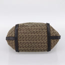 FENDI Zucchino Canvas Tote Bag Beige Gold Auth 200951V-9