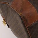 CELINE Macadam Canvas Boston Bag PVC Leather Brown Gold Auth 200952-9