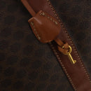 CELINE Macadam Canvas Boston Bag PVC Leather Brown Gold Auth 200952-10