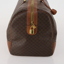 CELINE Macadam Canvas Boston Bag PVC Leather Brown Gold Auth 200952-4
