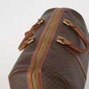CELINE Macadam Canvas Boston Bag PVC Leather Brown Gold Auth 200952-6