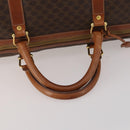 CELINE Macadam Canvas Boston Bag PVC Leather Brown Gold Auth 200952-7