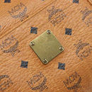 MCM Vicetos Logogram Tote Bag PVC Leather Brown Gold Auth 200953-12