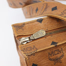 MCM Vicetos Logogram Tote Bag PVC Leather Brown Gold Auth 200953-10