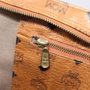 MCM Vicetos Logogram Tote Bag PVC Leather Brown Gold Auth 200953-20