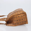 MCM Vicetos Logogram Tote Bag PVC Leather Brown Gold Auth 200953-4