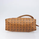 MCM Vicetos Logogram Tote Bag PVC Leather Brown Gold Auth 200953-5