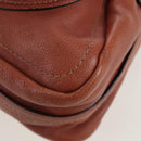Chloe Paraty Hand Bag Leather 2way Brown Gold Auth 200955V-15