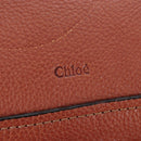 Chloe Paraty Hand Bag Leather 2way Brown Gold Auth 200955V-18
