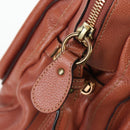 Chloe Paraty Hand Bag Leather 2way Brown Gold Auth 200955V-20