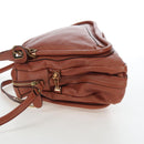 Chloe Paraty Hand Bag Leather 2way Brown Gold Auth 200955V-5