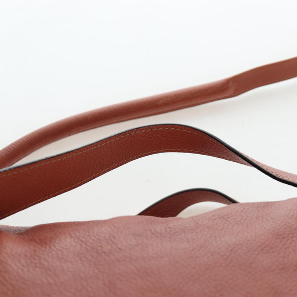 Chloe Paraty Hand Bag Leather 2way Brown Gold Auth 200955V