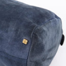 LOEWE Hand Bag Suede Navy Gold Auth 200957-9