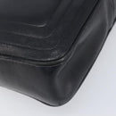 CHANEL Matelasse Chain Shoulder Bag Lamb Skin Black Gold CC Auth 200959V-12