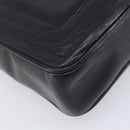 CHANEL Matelasse Chain Shoulder Bag Lamb Skin Black Gold CC Auth 200959V-14