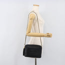 CHANEL Matelasse Chain Shoulder Bag Lamb Skin Black Gold CC Auth 200959V-24