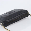 CHANEL Matelasse Chain Shoulder Bag Lamb Skin Black Gold CC Auth 200959V-6