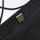 LOEWE Tote Bag Leather Black Gold Auth 200960-10