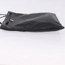 LOEWE Tote Bag Leather Black Gold Auth 200960-4