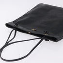 LOEWE Tote Bag Leather Black Gold Auth 200960-6