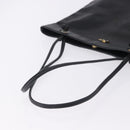 LOEWE Tote Bag Leather Black Gold Auth 200960-7