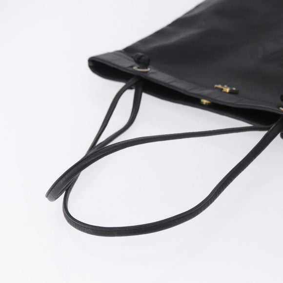 LOEWE Tote Bag Leather Black Gold Auth 200960