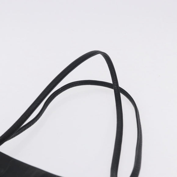 LOEWE Tote Bag Leather Black Gold Auth 200960