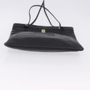 LOEWE Tote Bag Leather Black Gold Auth 200960-5