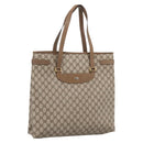 GUCCI GG Supreme Tote Bag PVC Beige Gold 39 02 061 Auth 200961-1