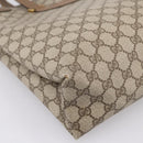 GUCCI GG Supreme Tote Bag PVC Beige Gold 39 02 061 Auth 200961-14