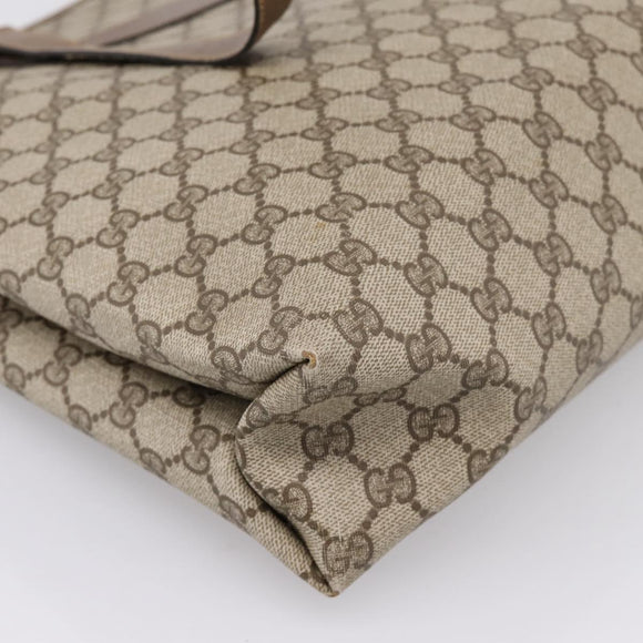 GUCCI GG Supreme Tote Bag PVC Beige Gold 39 02 061 Auth 200961