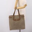 GUCCI GG Supreme Tote Bag PVC Beige Gold 39 02 061 Auth 200961-19