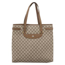 GUCCI GG Supreme Tote Bag PVC Beige Gold 39 02 061 Auth 200961-13