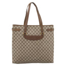 GUCCI GG Supreme Tote Bag PVC Beige Gold 39 02 061 Auth 200961-2