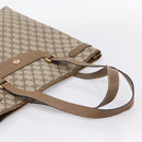 GUCCI GG Supreme Tote Bag PVC Beige Gold 39 02 061 Auth 200961-7