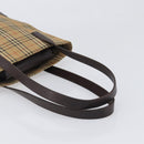 BURBERRY Nova Check Tote Bag Canvas Beige Gold Auth 200966-7