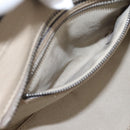 CELINE Luggage Micro Shopper Hand Bag Leather Beige Silver Auth 200973V-21