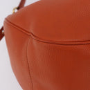 PRADA Shoulder Bag Vittero Dino Leather Orange Gold Auth 200974SAM-8