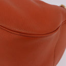 PRADA Shoulder Bag Vittero Dino Leather Orange Gold Auth 200974SAM-15