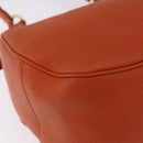 PRADA Shoulder Bag Vittero Dino Leather Orange Gold Auth 200974SAM-16