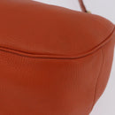 PRADA Shoulder Bag Vittero Dino Leather Orange Gold Auth 200974SAM-17