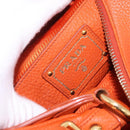 PRADA Shoulder Bag Vittero Dino Leather Orange Gold Auth 200974SAM-20
