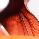 PRADA Shoulder Bag Vittero Dino Leather Orange Gold Auth 200974SAM-23
