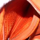 PRADA Shoulder Bag Vittero Dino Leather Orange Gold Auth 200974SAM-24