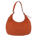 PRADA Shoulder Bag Vittero Dino Leather Orange Gold Auth 200974SAM-2