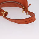 PRADA Shoulder Bag Vittero Dino Leather Orange Gold Auth 200974SAM-7