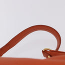 PRADA Shoulder Bag Vittero Dino Leather Orange Gold Auth 200974SAM-14