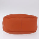 PRADA Shoulder Bag Vittero Dino Leather Orange Gold Auth 200974SAM-5